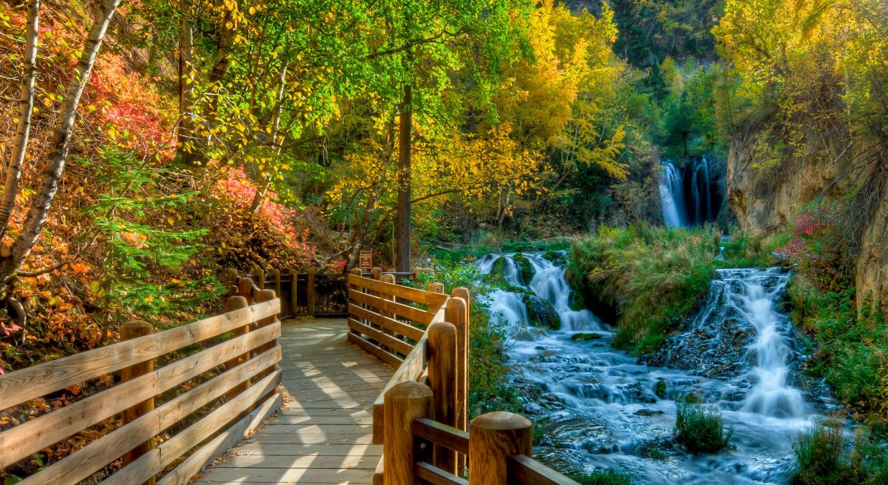 Roughlock Falls 瀑布旁的美丽小径