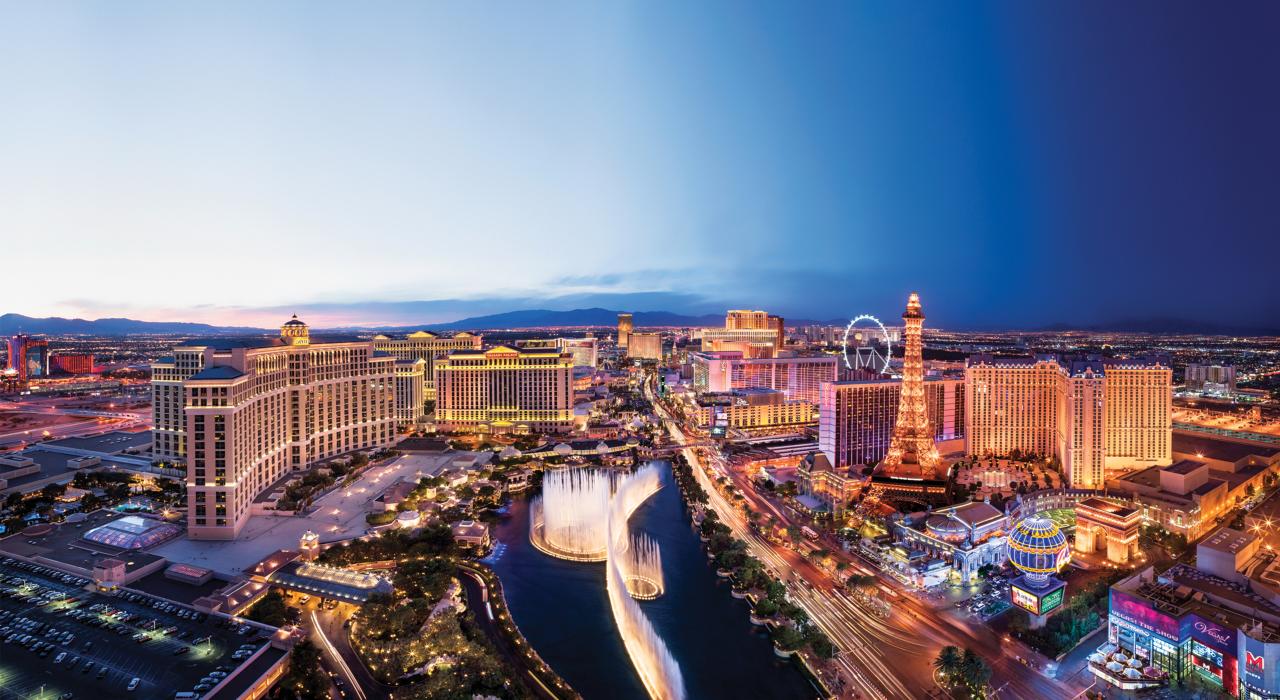 鸟瞰拉斯维加斯大道