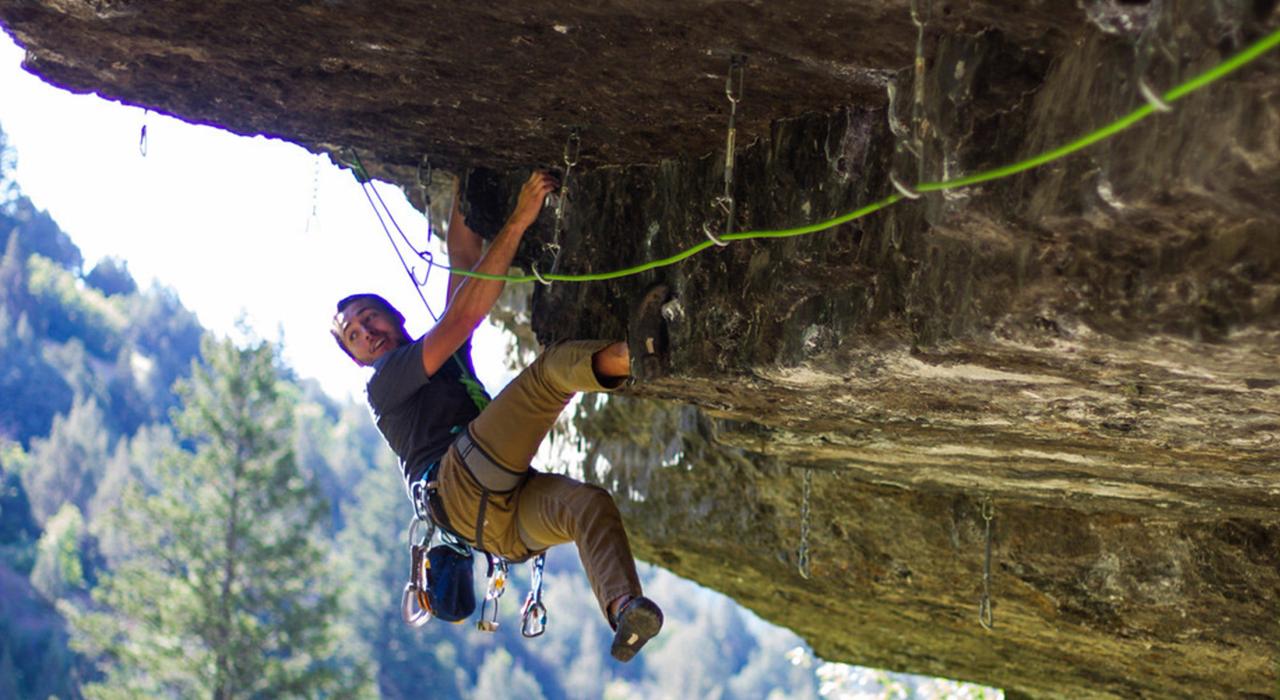 Rock climbing in Logan Canyon