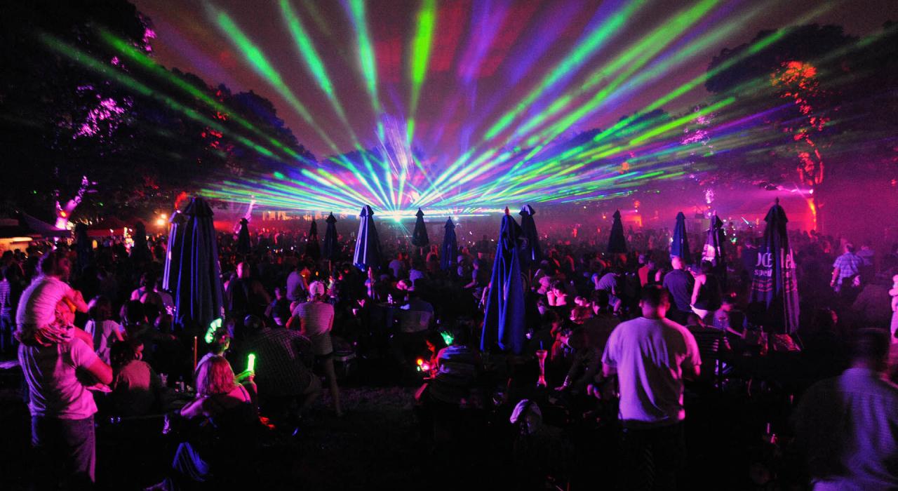 The laser light show finale during Summer Nights at Brookfield Zoo The laser light show finale during Summer Nights at Brookfield Zoo