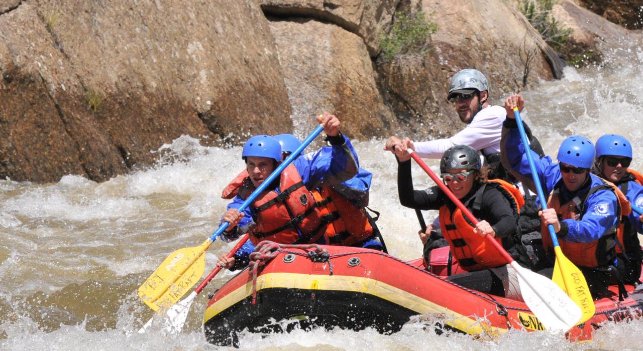 Exhilarating white-water rafting through Browns Canyon Exhilarating white-water rafting through Browns Canyon