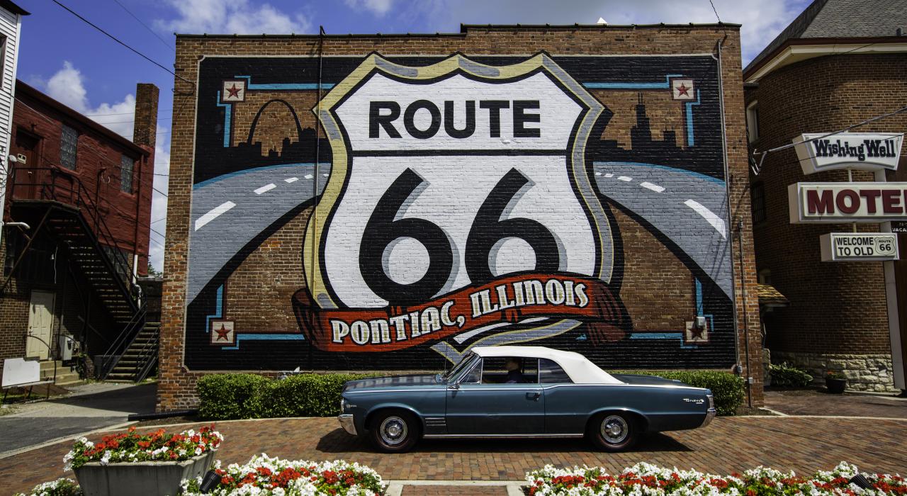 伊利诺伊州的66号公路标牌