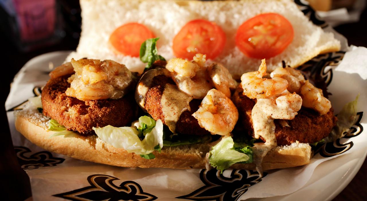 新奥尔良的穷孩子海鲜三明治