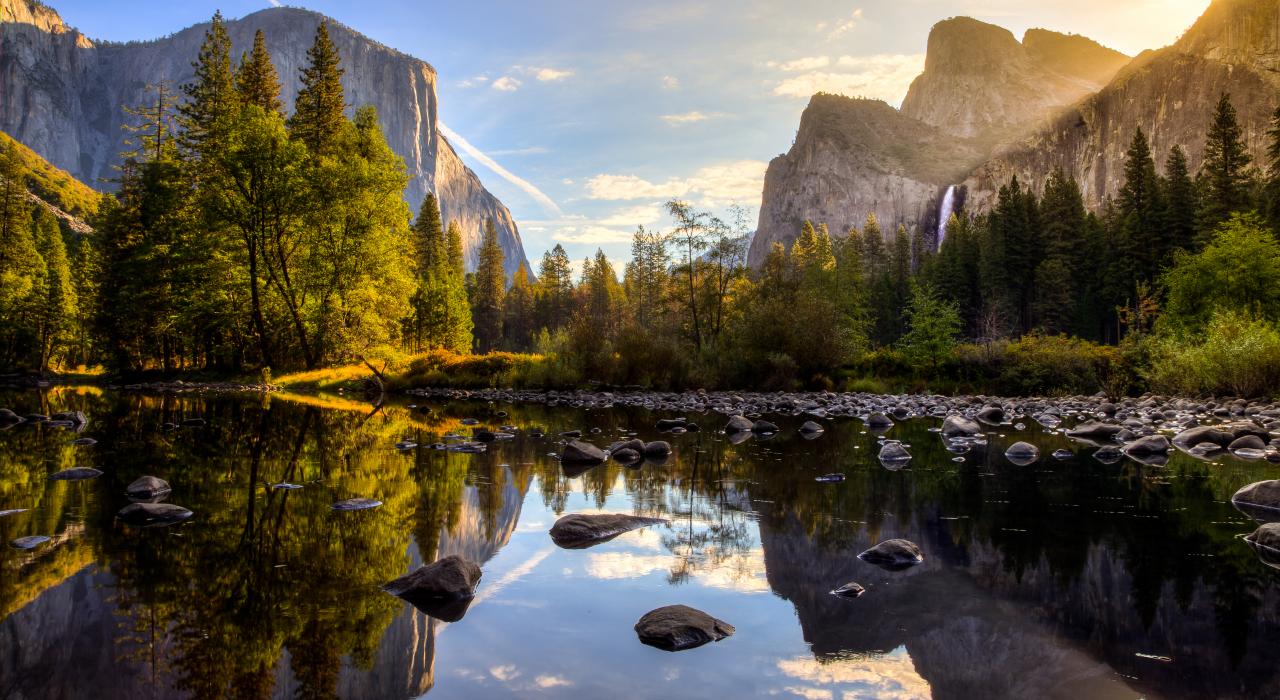 优胜美地国家公园的优美风景 优胜美地国家公园的优美风景