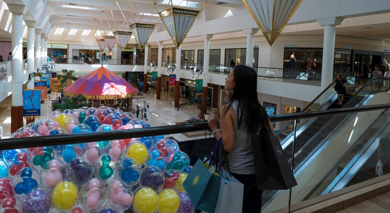 我正在加州阿纳海姆的南海岸广场享受购物的乐趣 我正在加州阿纳海姆的南海岸广场享受购物的乐趣