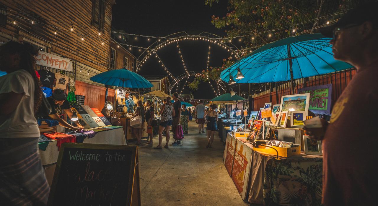 路易斯安那州新奥尔良的节日夜游