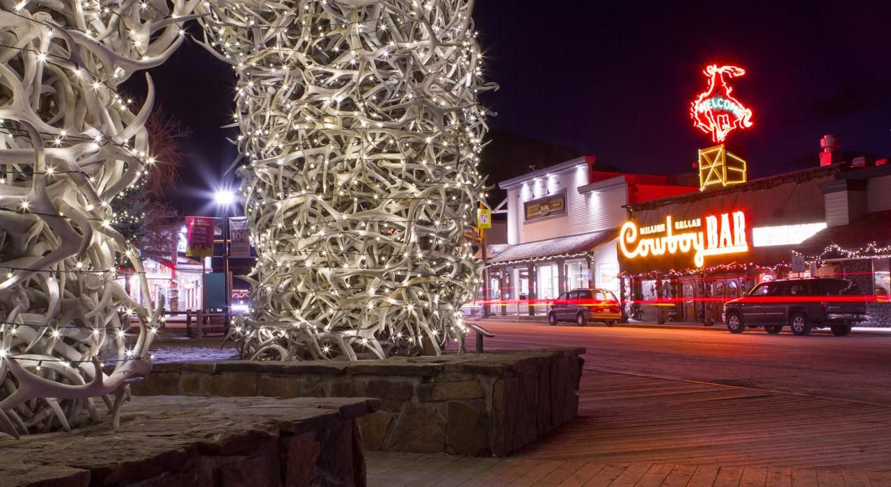 怀俄明州杰克逊霍尔的夜景