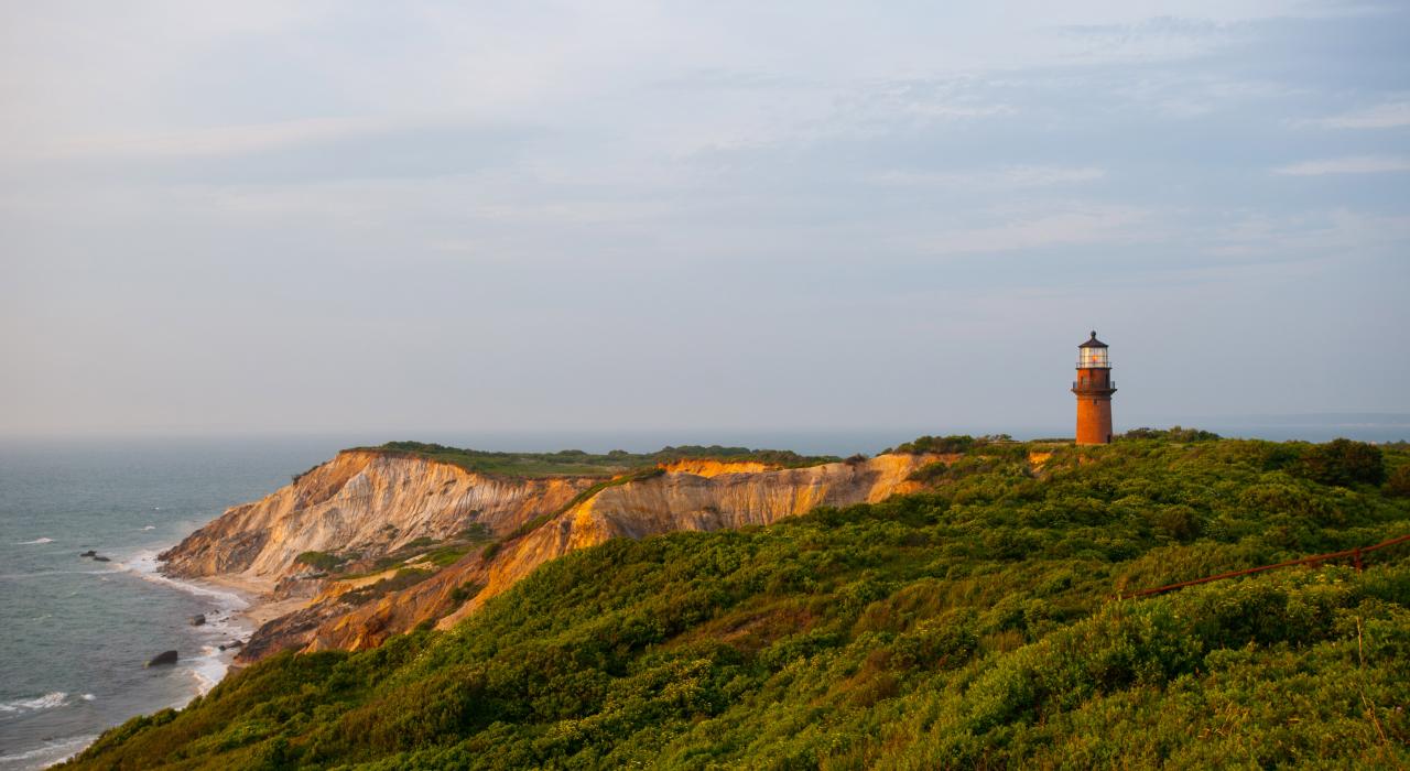马萨诸塞州玛萨葡萄园岛阿奎那的盖伊角灯塔 马萨诸塞州玛萨葡萄园岛阿奎那的盖伊角灯塔