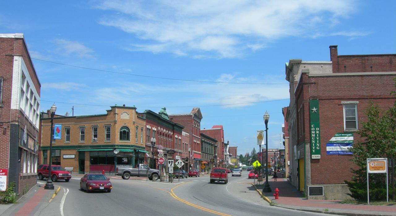 在缅因州斯科希甘的城区度过美好一天 在缅因州斯科希甘的城区度过美好一天