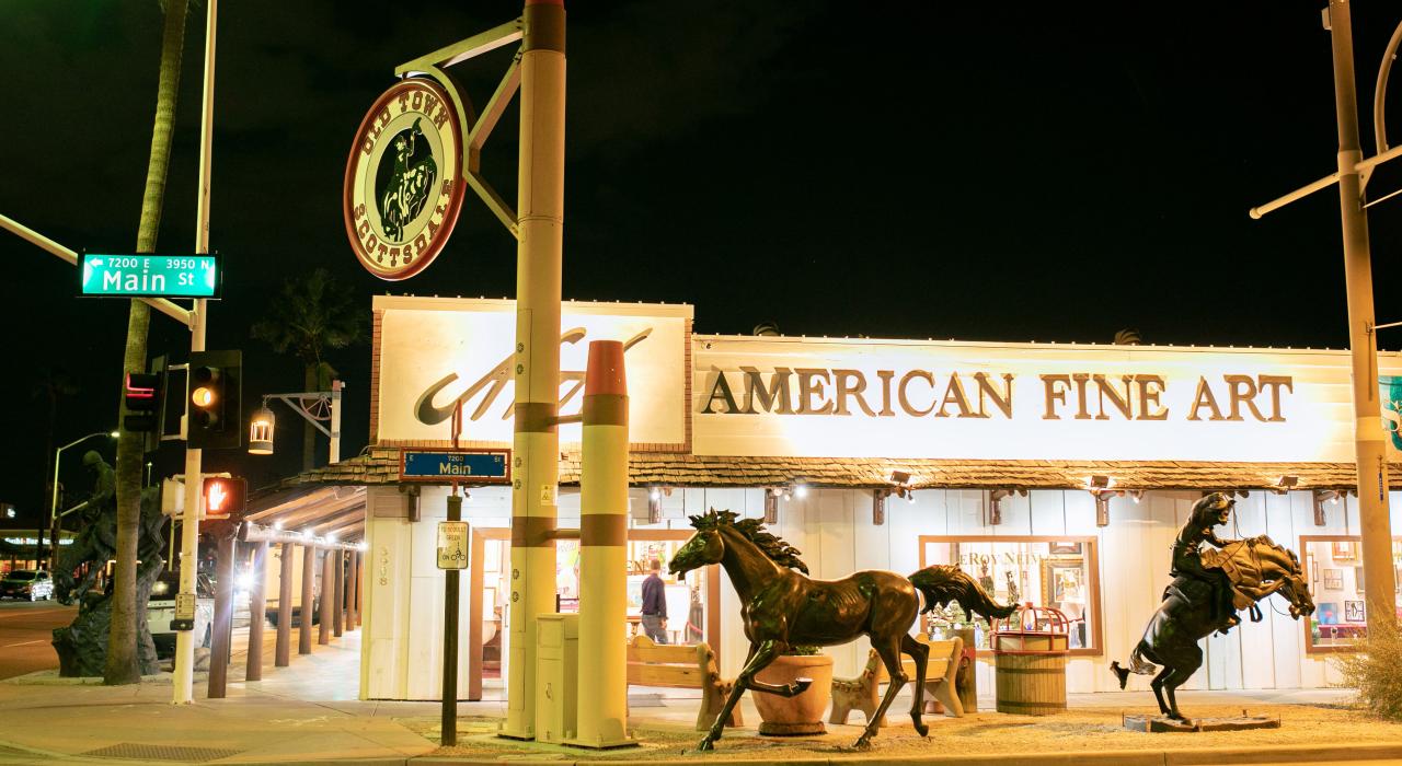 斯科茨代尔老城区的艺术区 斯科茨代尔老城区的艺术区
