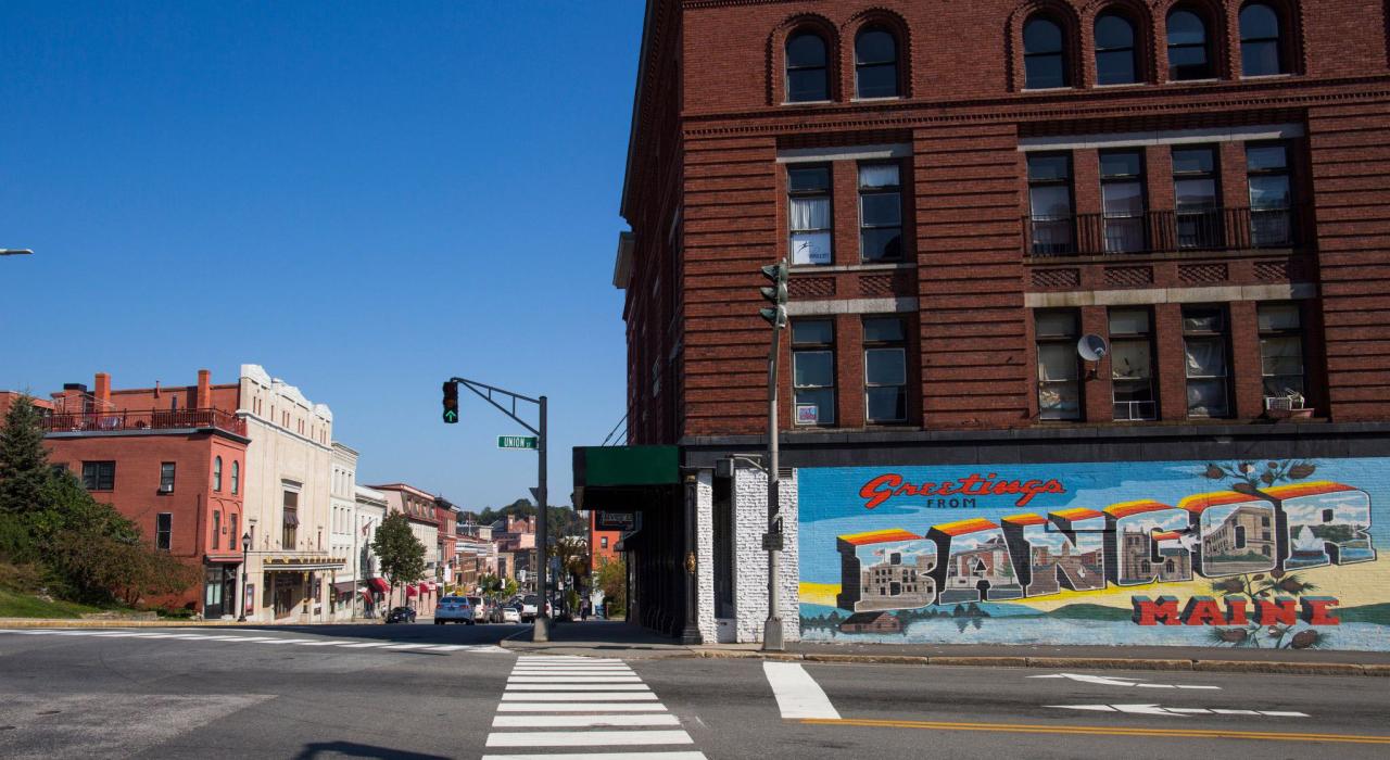 缅因州班戈市中心的壁画 缅因州班戈市中心的壁画