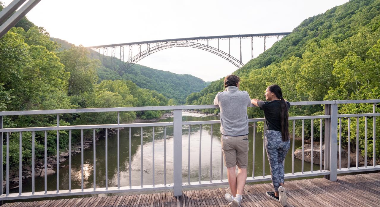 西弗吉尼亚州标志性的新河峡大桥美景