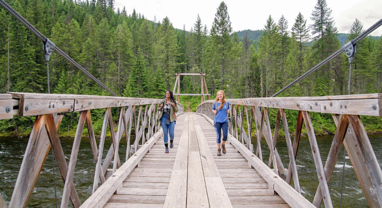 在爱达荷州洛厄尔附近风景优美的 12 号公路旁，沿洛克索河观光休闲