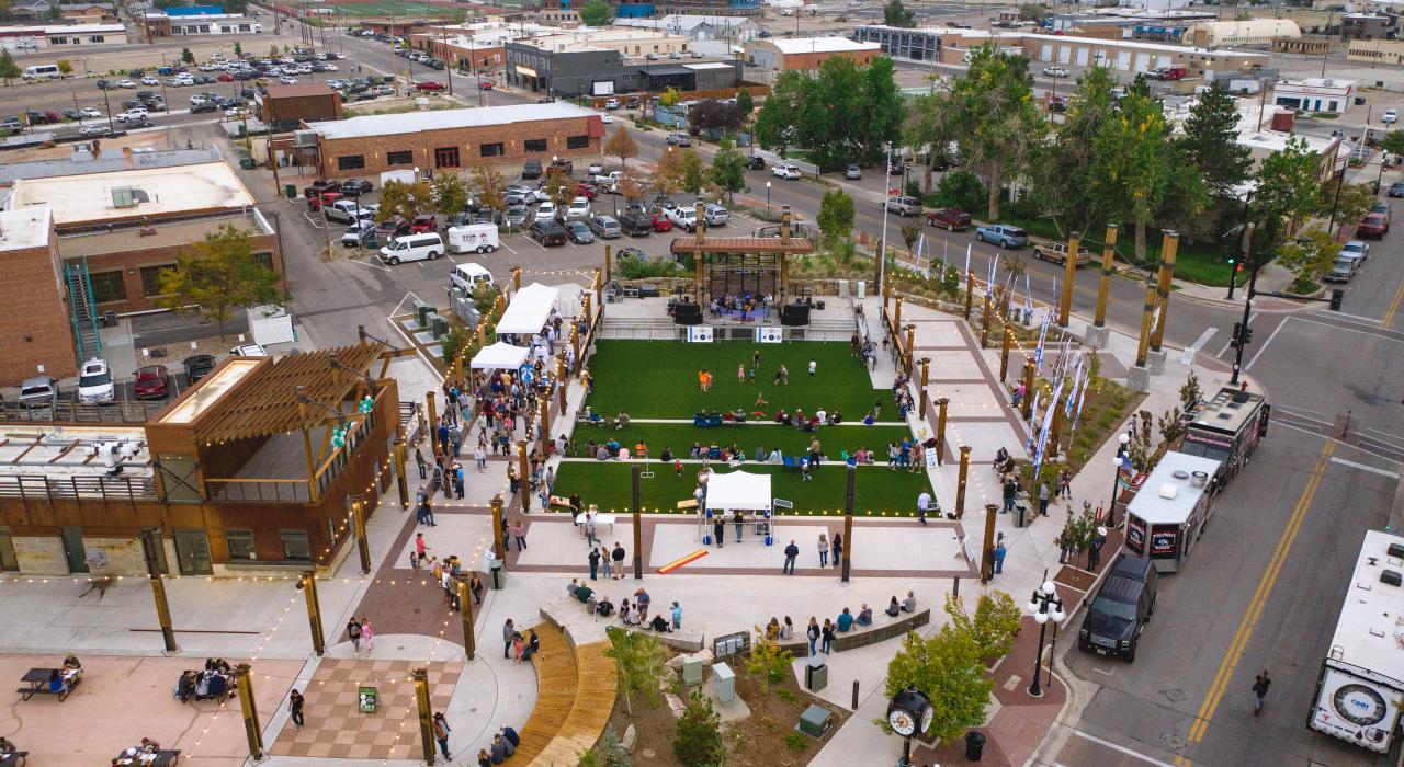 卡斯珀市中心俯瞰图 卡斯珀市中心俯瞰图