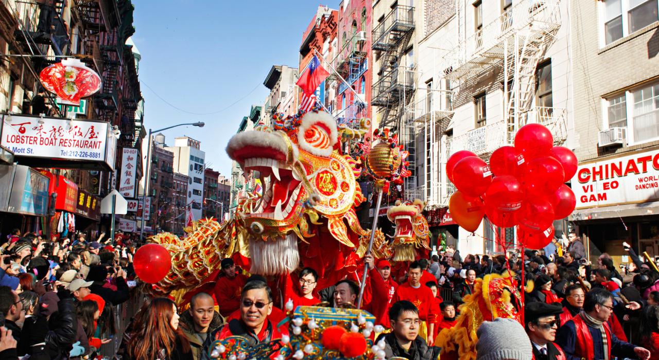 纽约市唐人街的游行和庆典 纽约市唐人街的游行和庆典