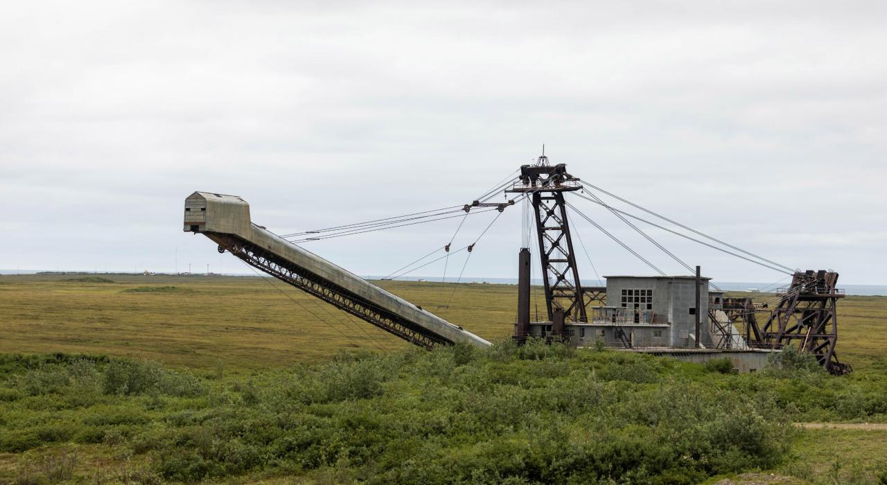 废弃的 Swanberg Gold Dredge 挖金船 废弃的 Swanberg Gold Dredge 挖金船