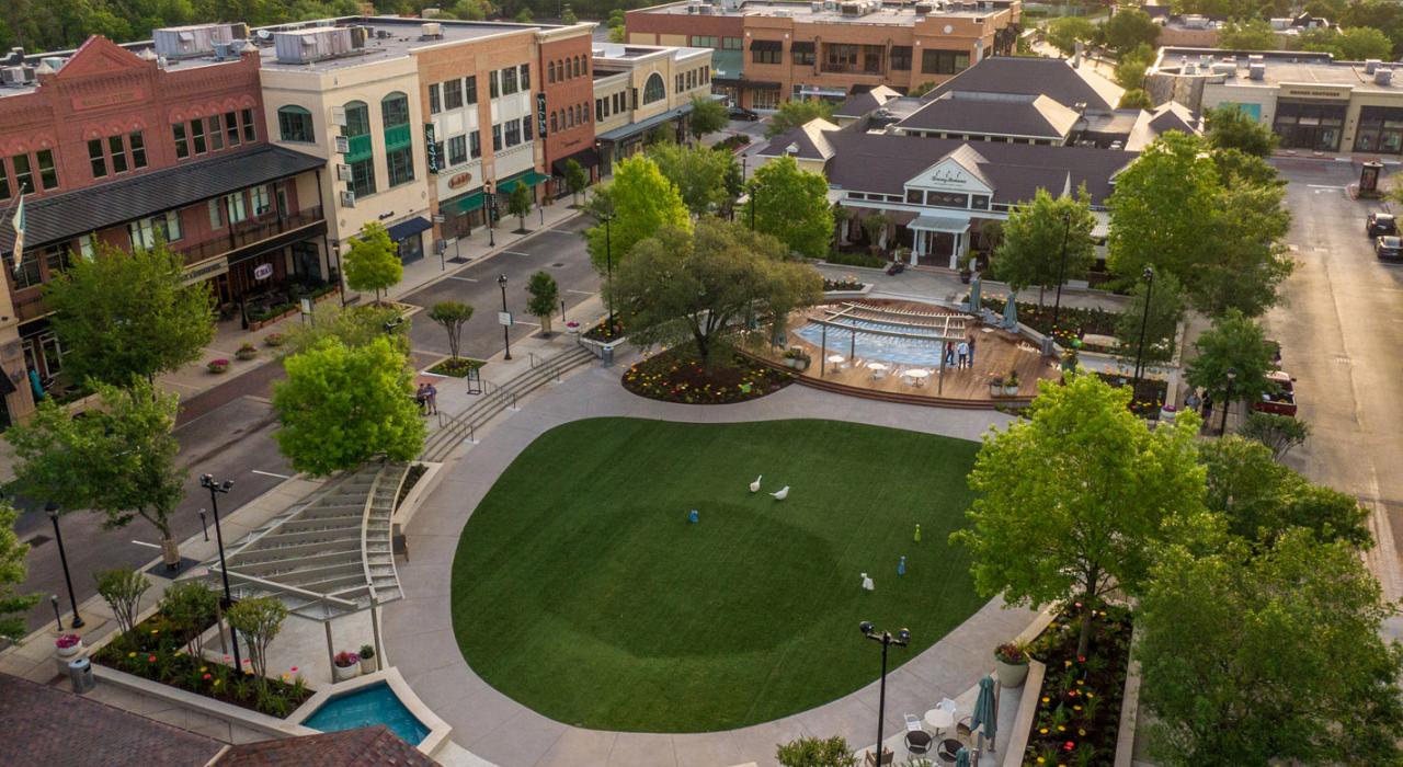 德克萨斯州伍德兰鸟瞰图