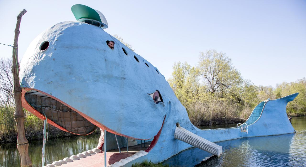 俄克拉荷马州卡图萨 66 号公路沿线景点卡图萨蓝鲸
