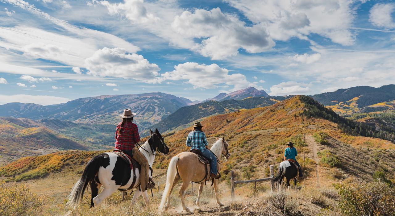 在科罗拉多州阿斯彭和斯诺马斯周边山脉体验马背观光 在科罗拉多州阿斯彭和斯诺马斯周边山脉体验马背观光