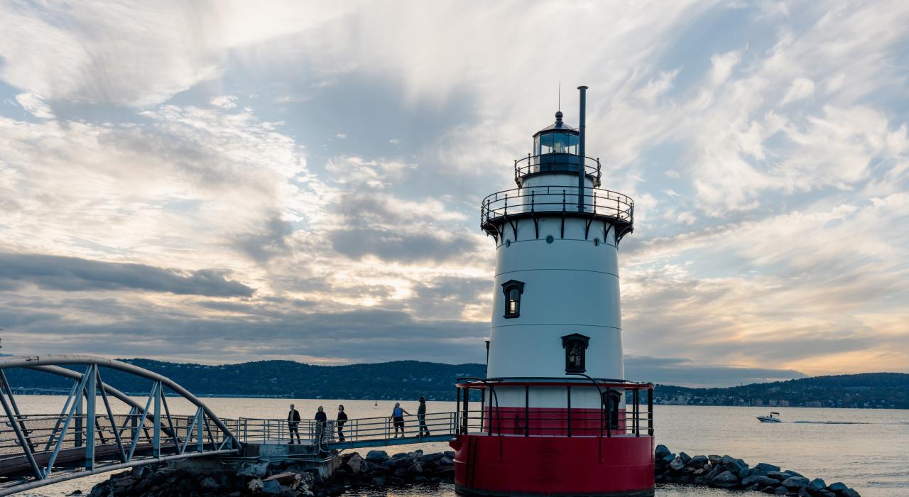 纽约州沉睡谷的 Tarrytown Light 灯塔