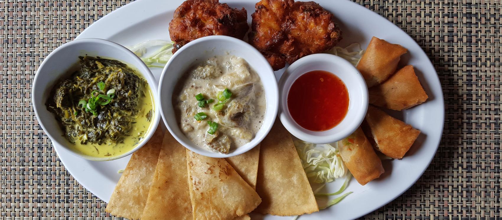 精选当地佳肴制作的查莫罗 Chesa 拼盘 精选当地佳肴制作的查莫罗 Chesa 拼盘