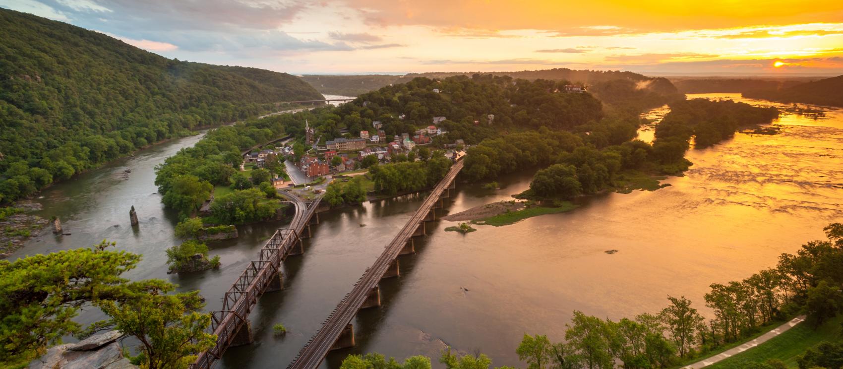 从马里兰高地小径俯瞰美丽风景 从马里兰高地小径俯瞰美丽风景
