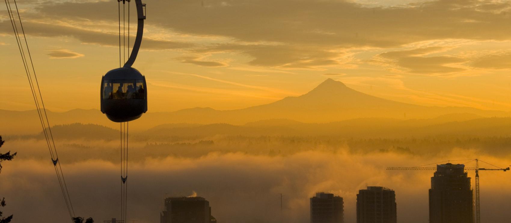 波特兰空中缆车上令人惊艳的美景
