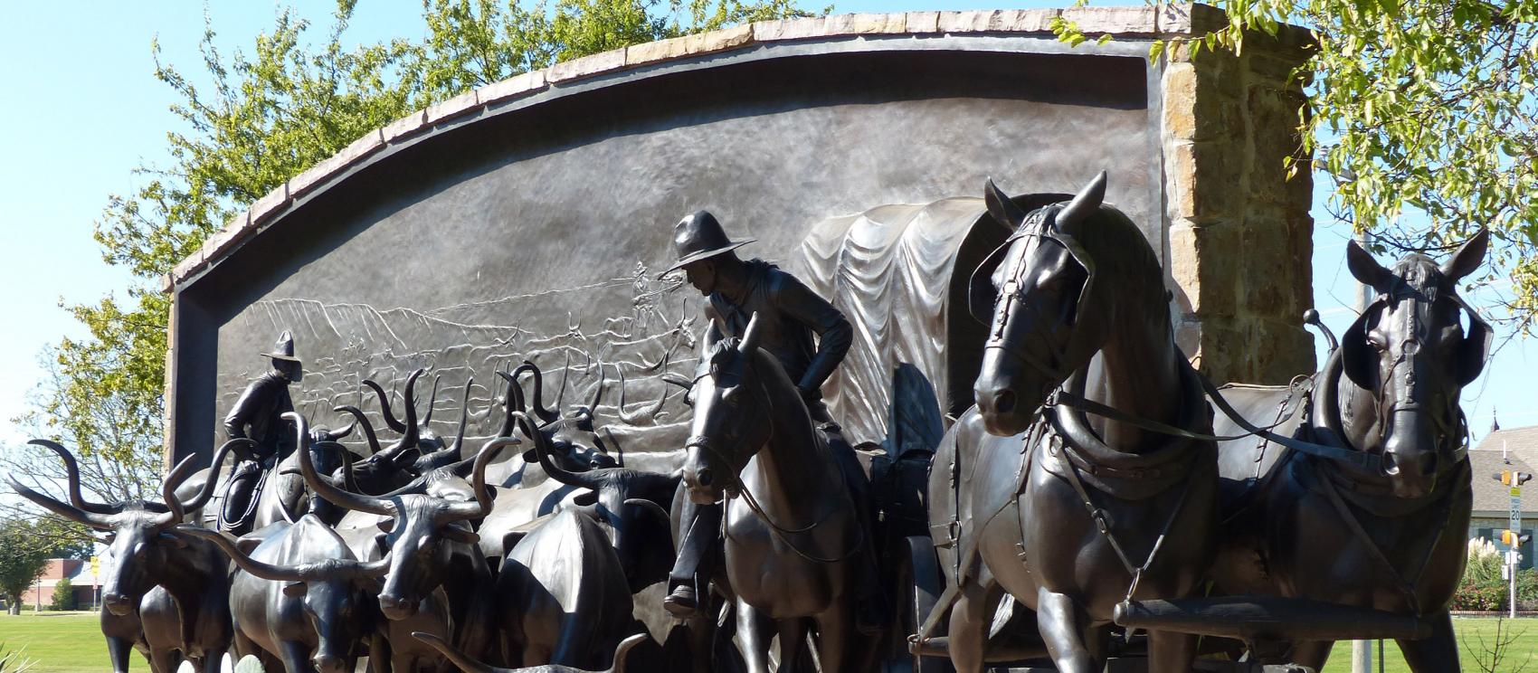 邓肯奇泽姆牛车道遗产中心的赶牛雕塑 邓肯奇泽姆牛车道遗产中心的赶牛雕塑