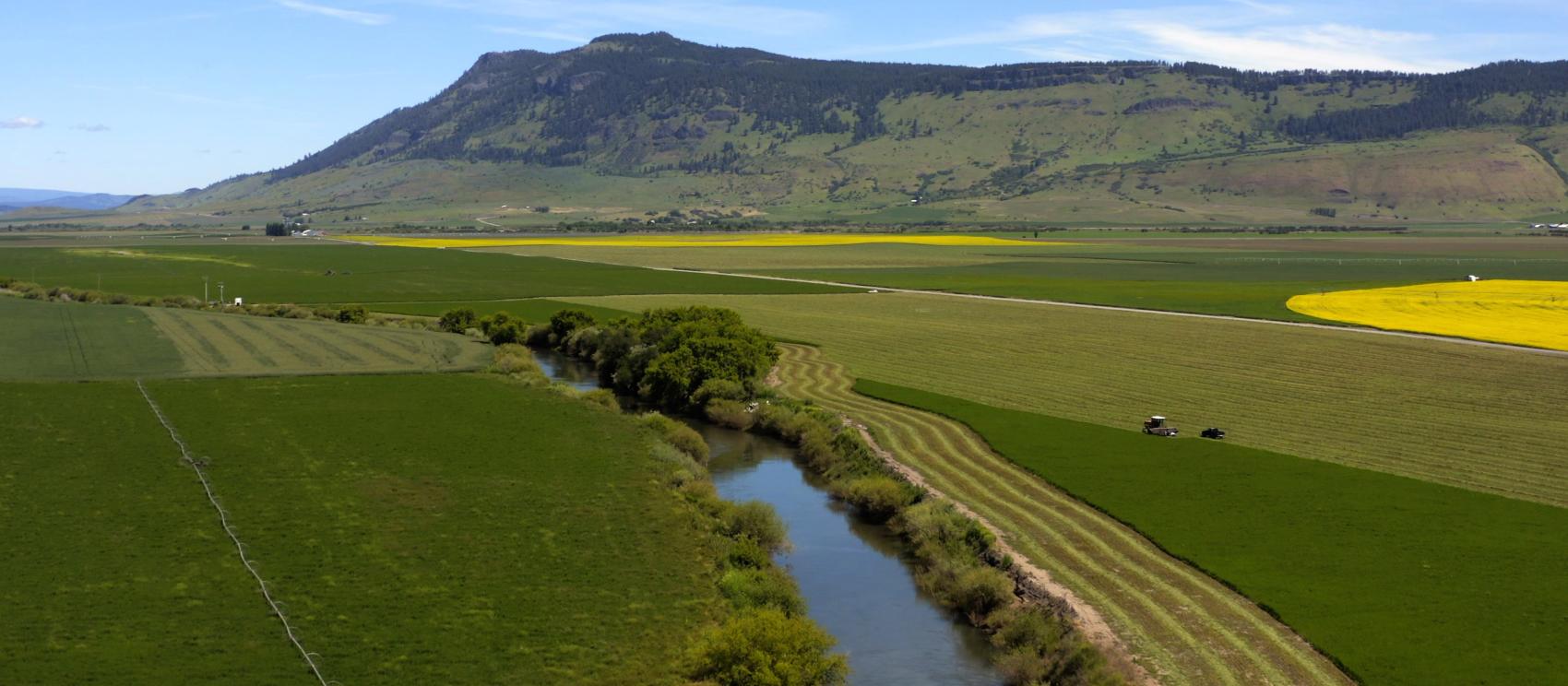 格兰德荣德河一片生机勃勃且多产的土地