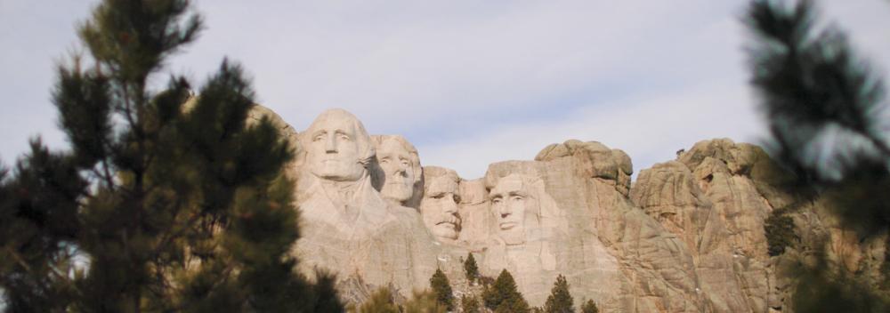 南达科他州拉什莫尔山的总统雕像