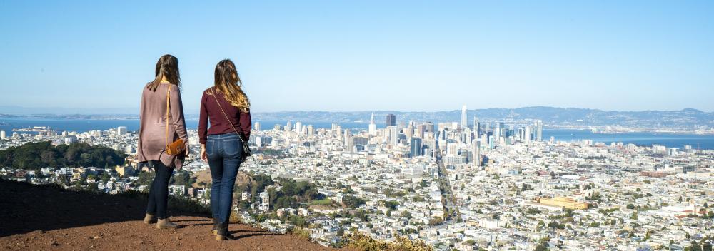 俯瞰加利福尼亚州旧金山